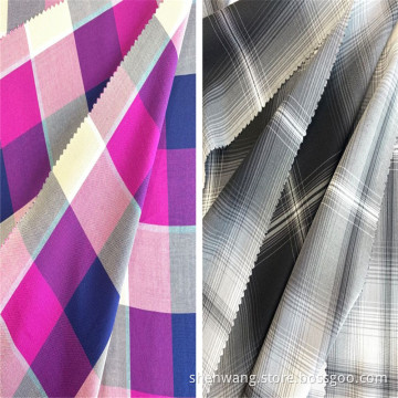 Fashion Design Plaid Dyed Yarn Rayon Checked Fabrics